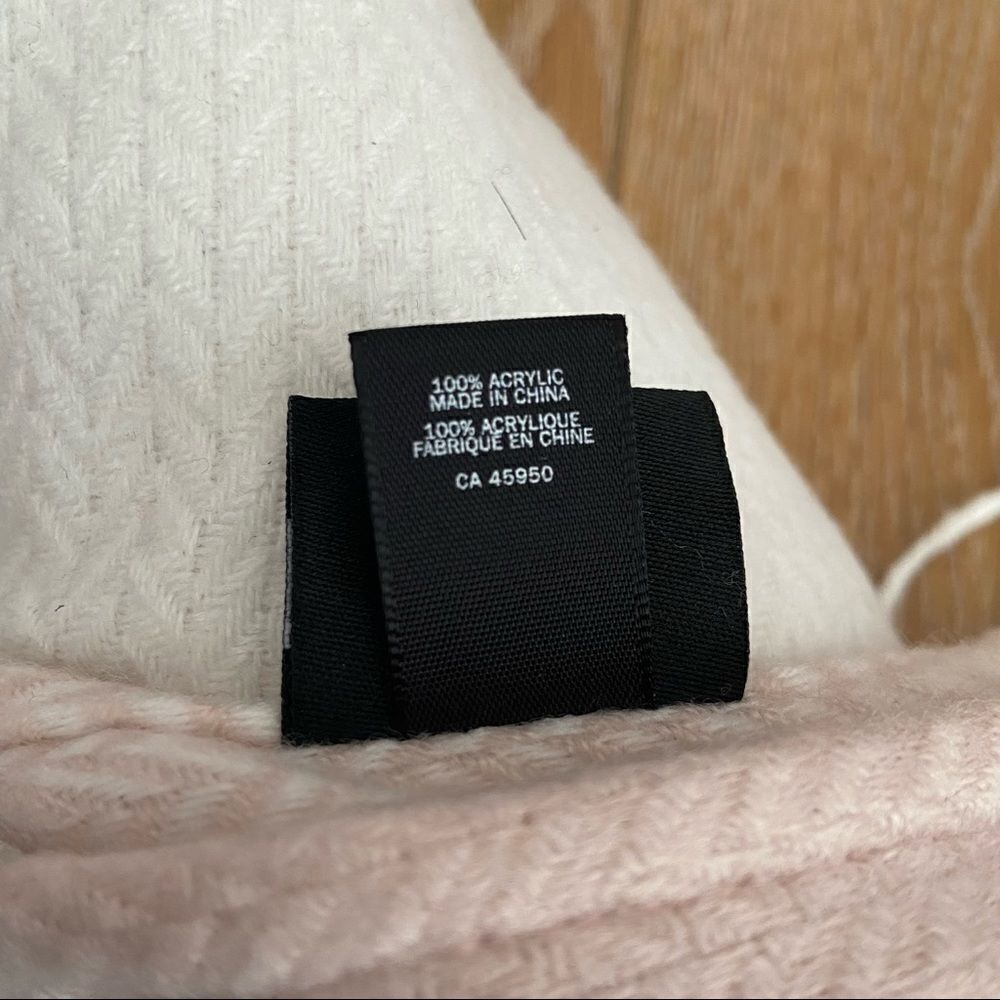 Indigo-stripe White/Pink/Purple Fringe Throw Blanket - Picture 4 of 6